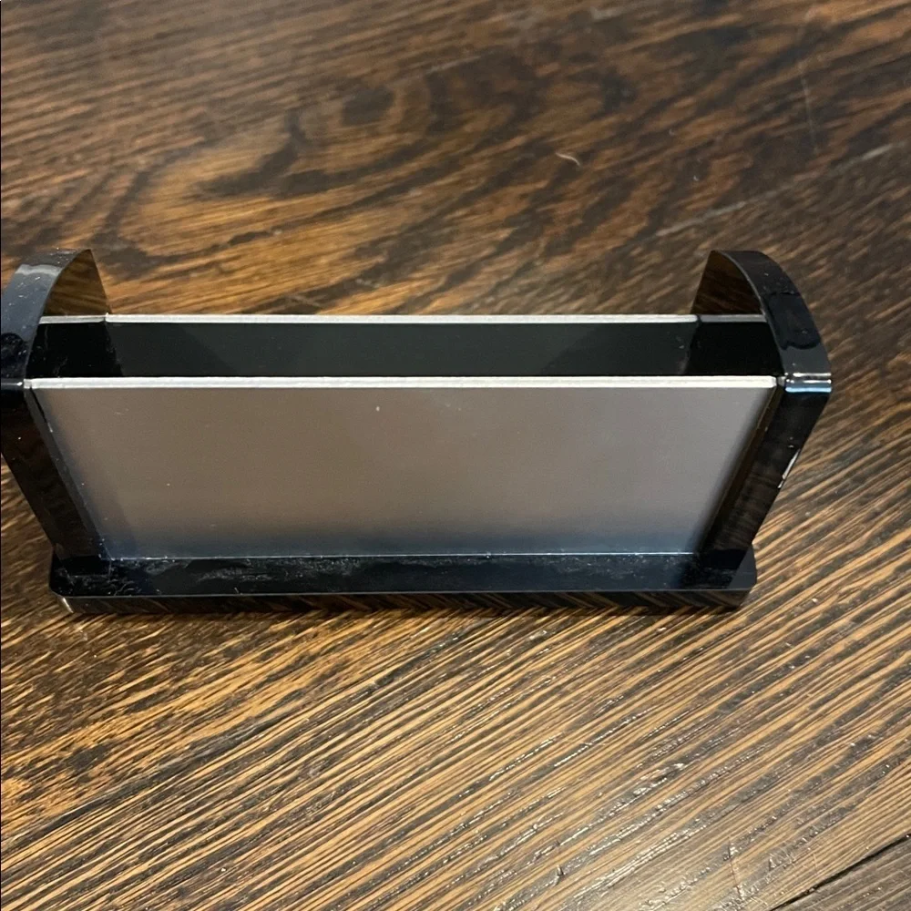 Kantek Black and Silver Business Card Desk Organizer